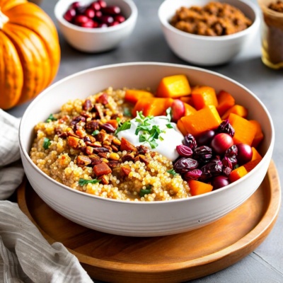 Customizable 3-Day Harvest Pumpkin Quinoa Bowl Themed Meal Prep (Sample Menu)